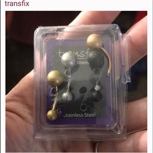 Glittery metallic belly button rings